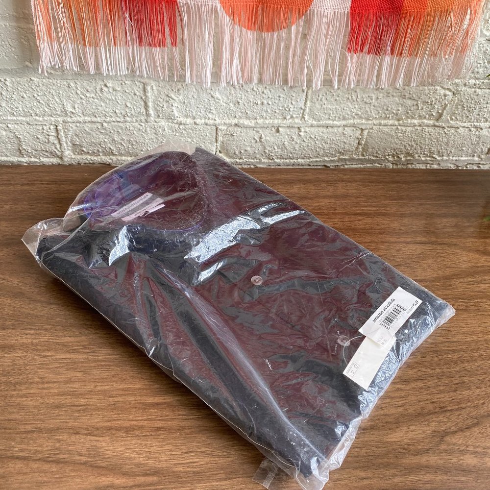 BRAND NEW- men's black button down